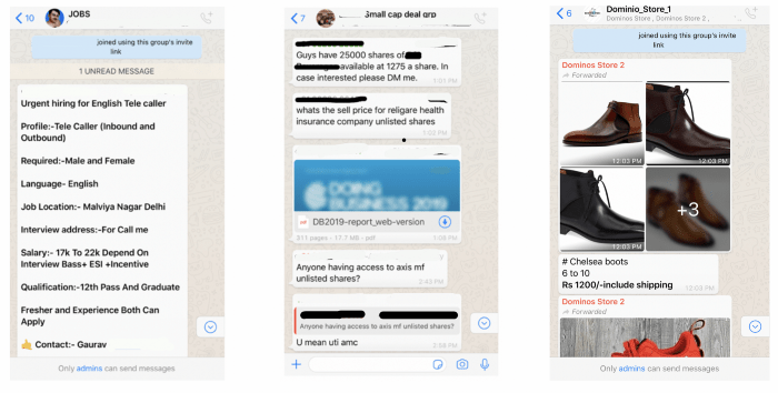 whatsapp store examples