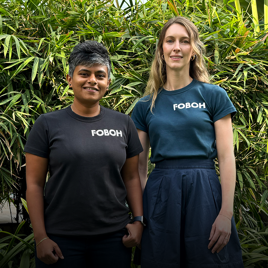 FOBOH co-founders Kshitija Deshmukh and Bethany Lovell